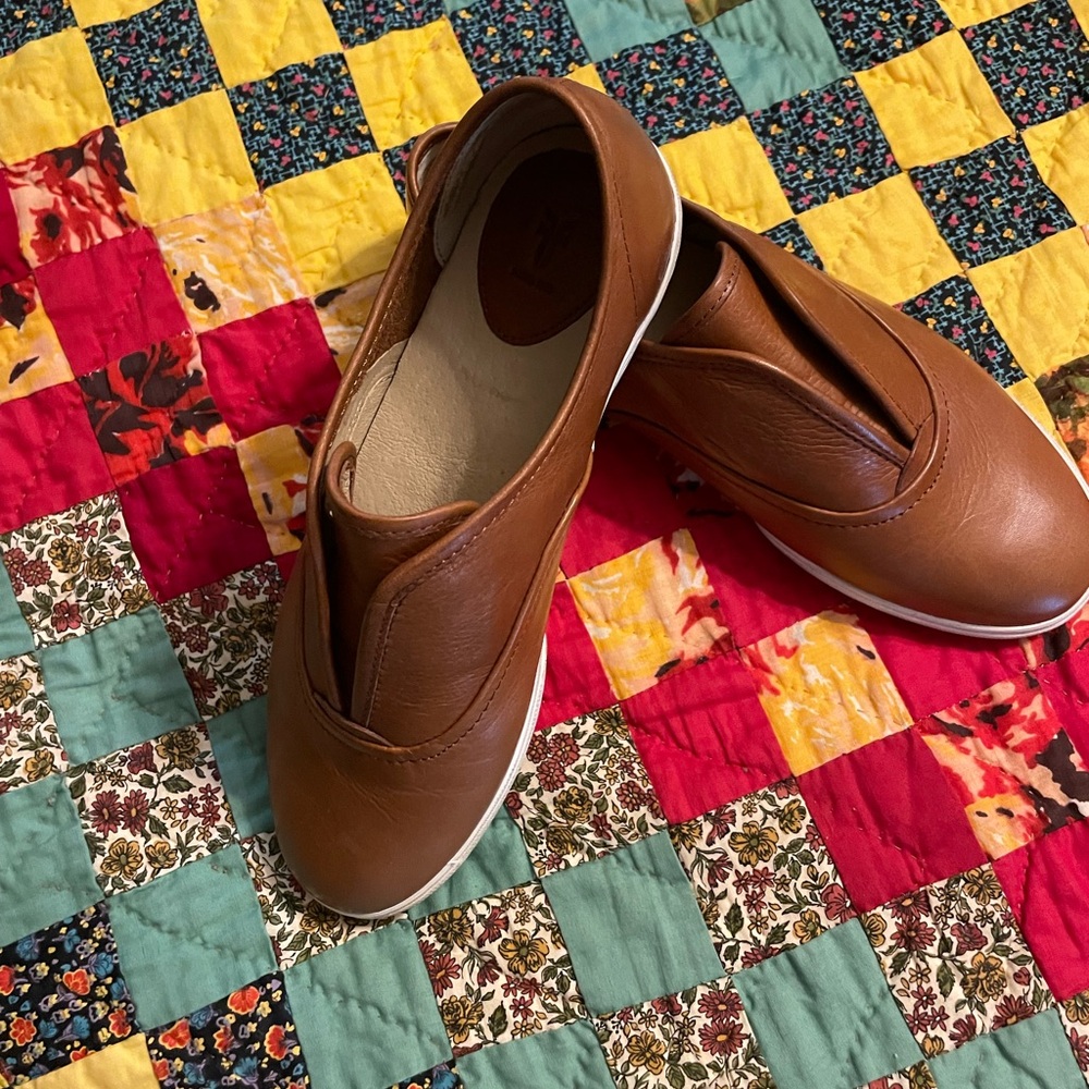 Frye leather slip on